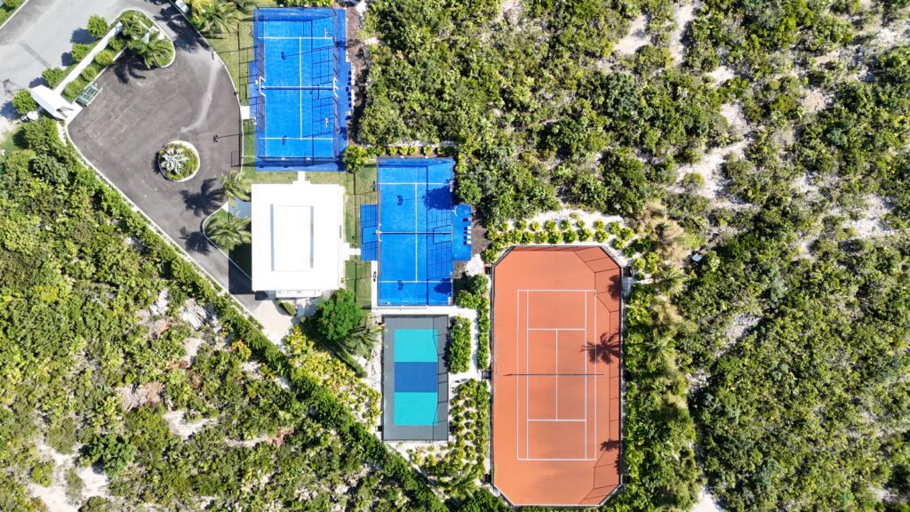 The Only Red Clay Tennis Court in Turks and Caicos Can Be Found at Triton Villa